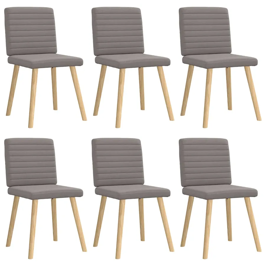 Chaises à manger lot de 6 taupe tissu - 2