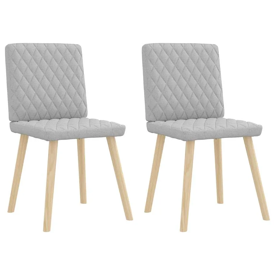 Chaises à manger lot de 2 gris nuage tissu - 2