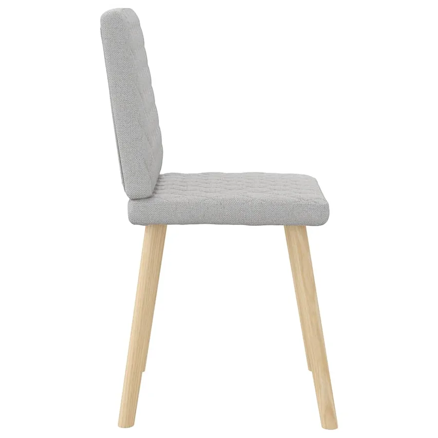 Chaises à manger lot de 2 gris nuage tissu - 5