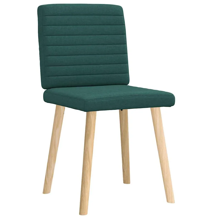 Chaises à manger lot de 2 vert foncé tissu - 3