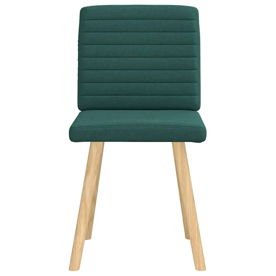 Chaises à manger lot de 2 vert foncé tissu - 4
