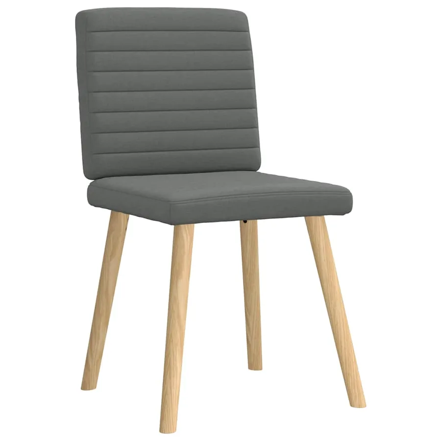 Chaises à manger lot de 4 gris foncé tissu - 3