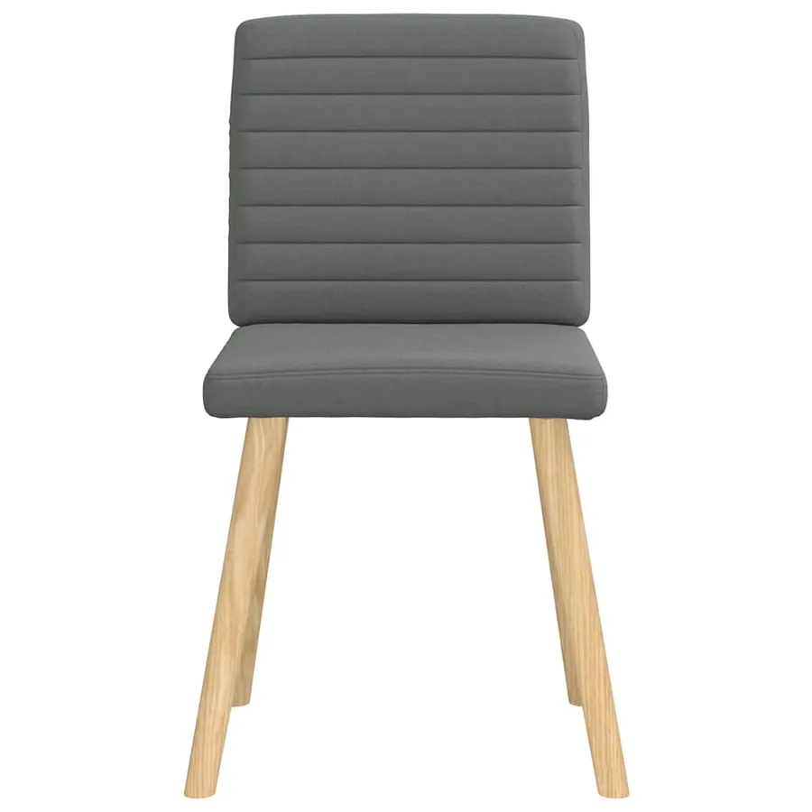 Chaises à manger lot de 4 gris foncé tissu - 4