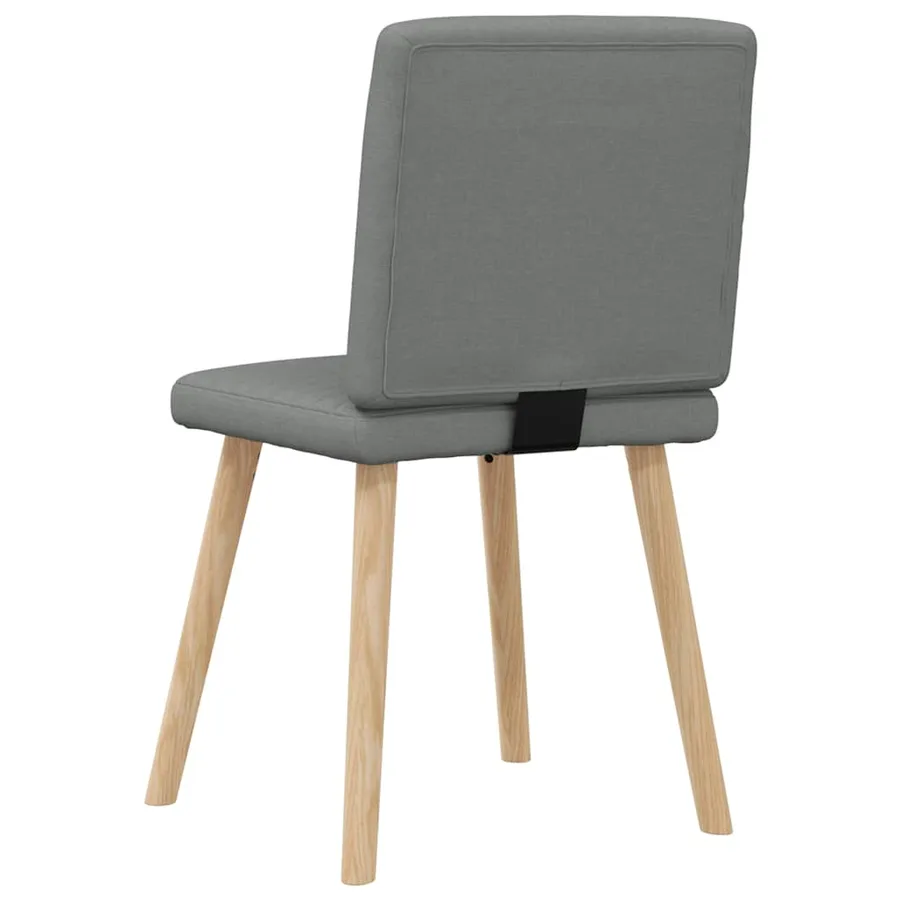 Chaises à manger lot de 4 gris foncé tissu - 6