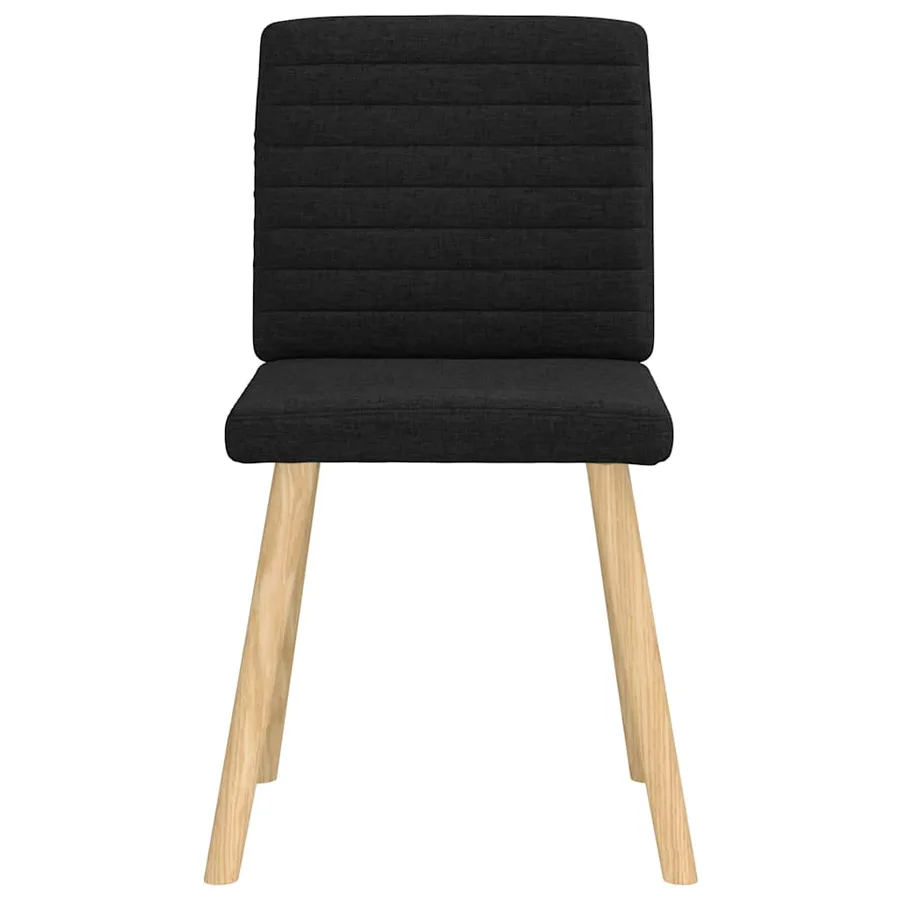 Chaises à manger lot de 6 noir tissu - 4