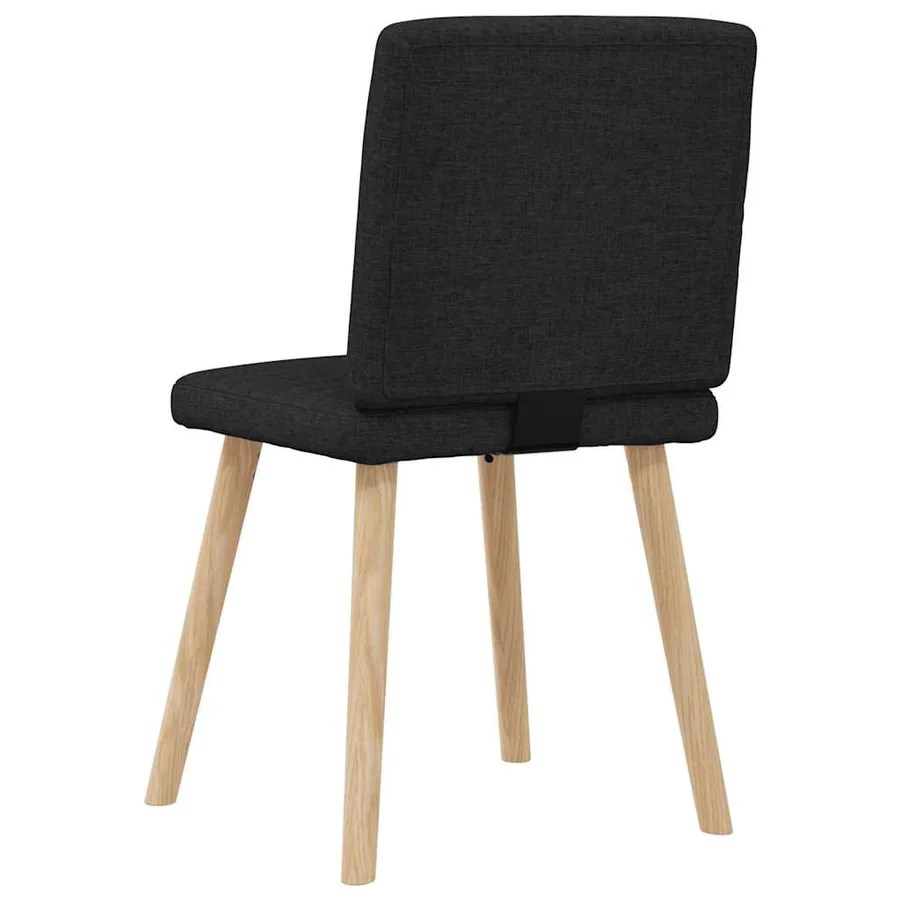 Chaises à manger lot de 6 noir tissu - 6