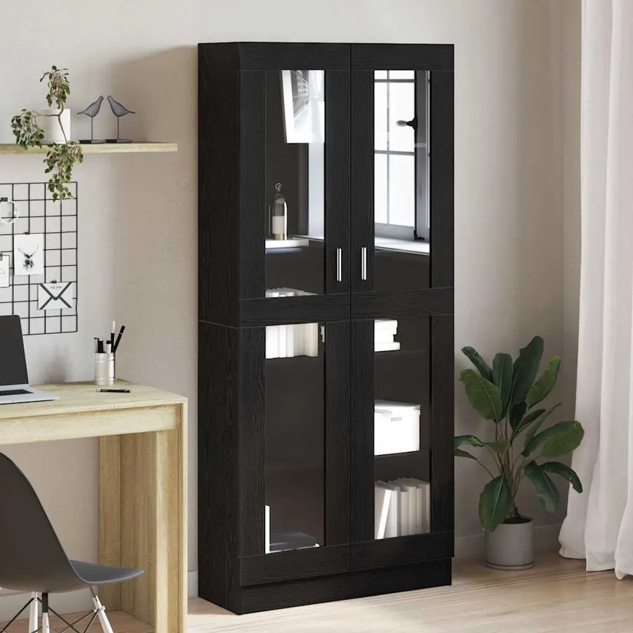 Bibliothèque Chêne noir 82,5 x 30,5 x 185 cm Bois d'ingénierie