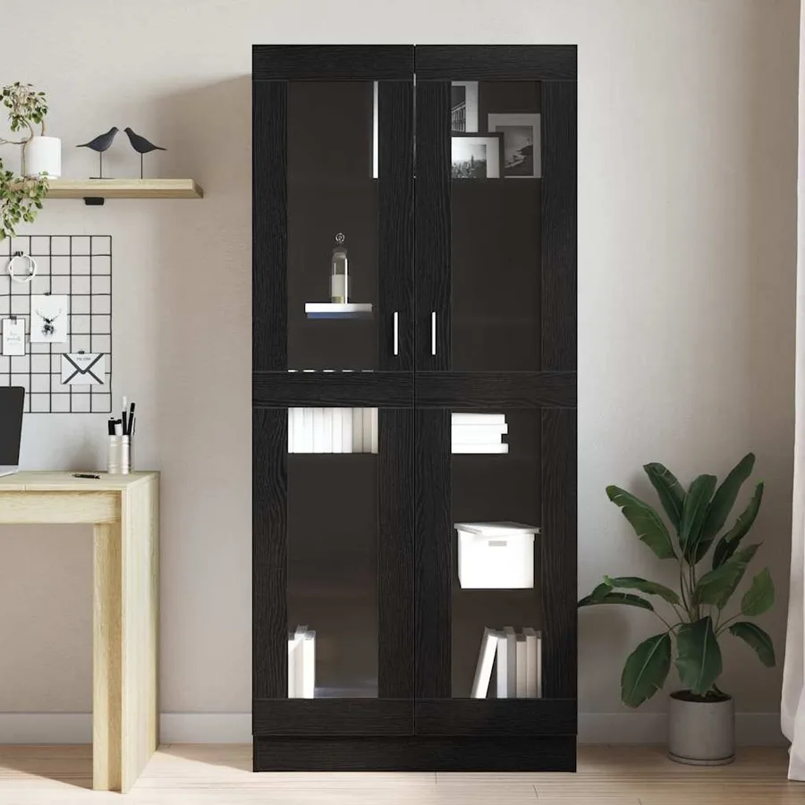 Bibliothèque Chêne noir 82,5 x 30,5 x 185 cm Bois d'ingénierie - 4