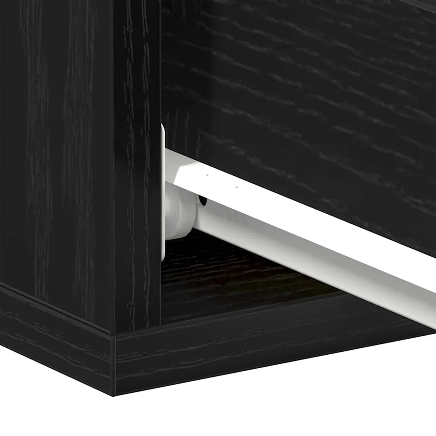 Tables de chevet flottantes lot de 2 chêne noir 40 x 32 x 15 cm bois d'ingénierie - 11