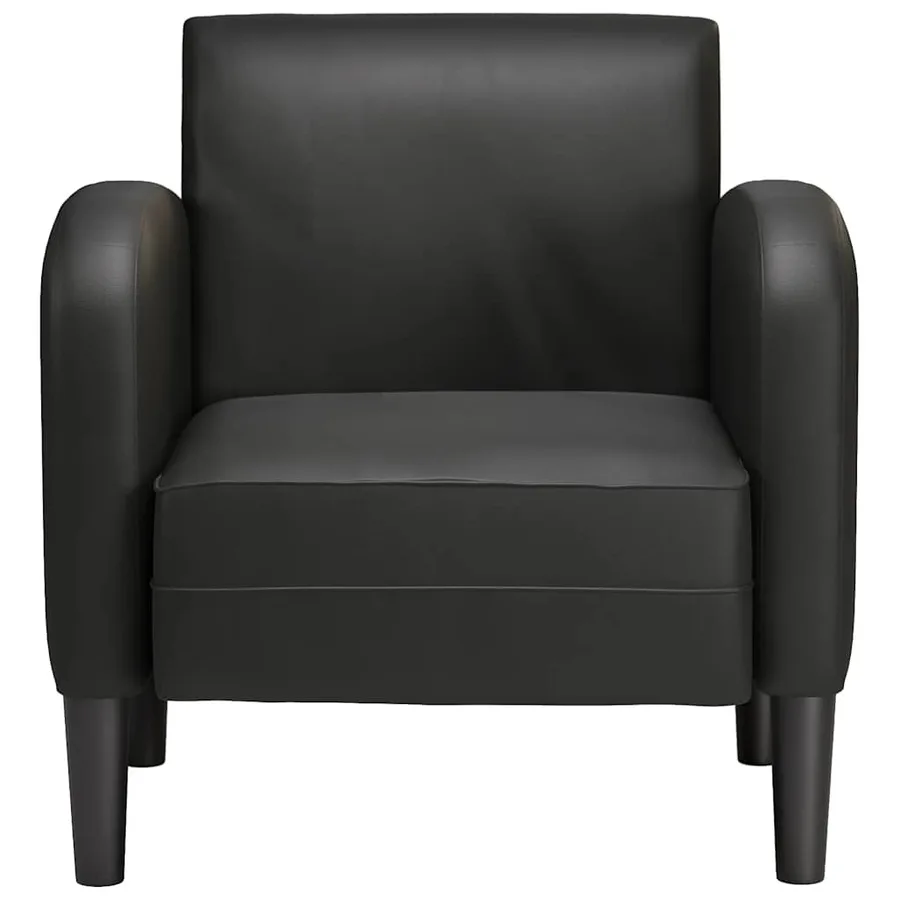 Chaise de canapé avec accoudoirs noir 54 cm similicuir - 3
