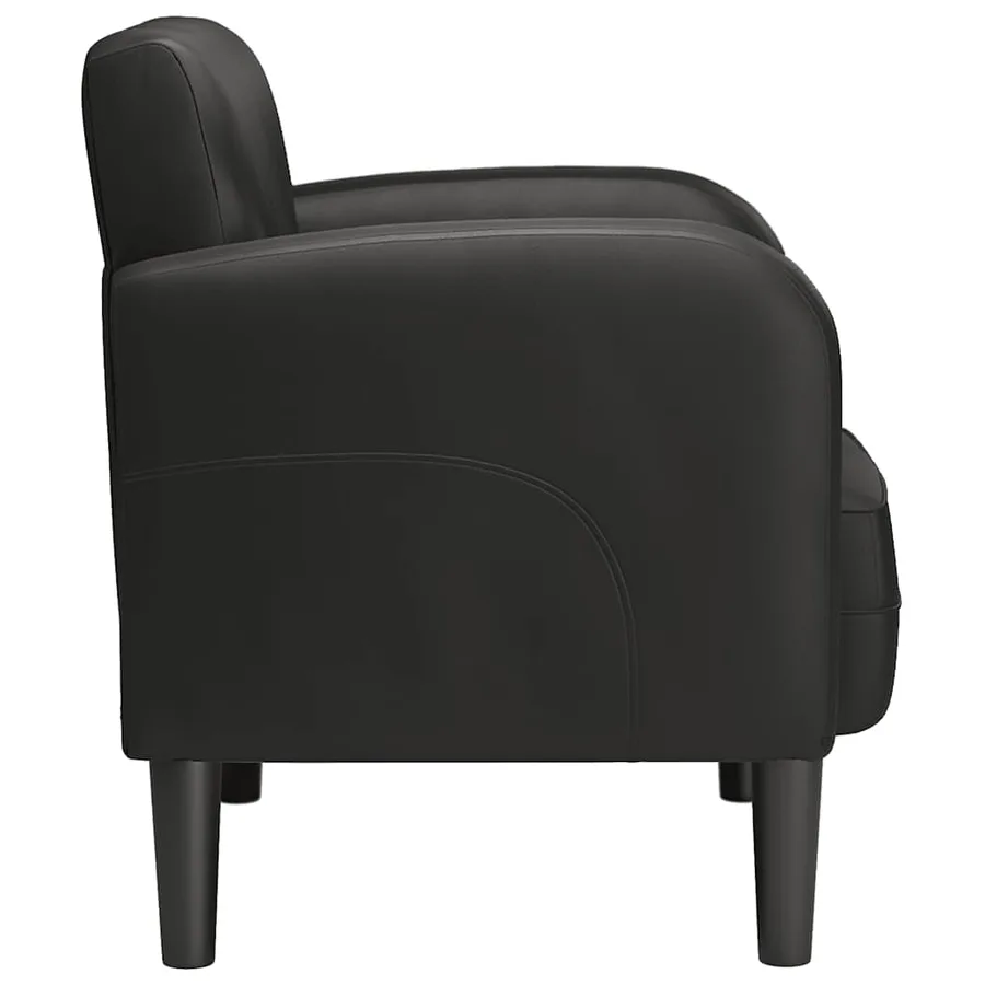 Chaise de canapé avec accoudoirs noir 54 cm similicuir - 4