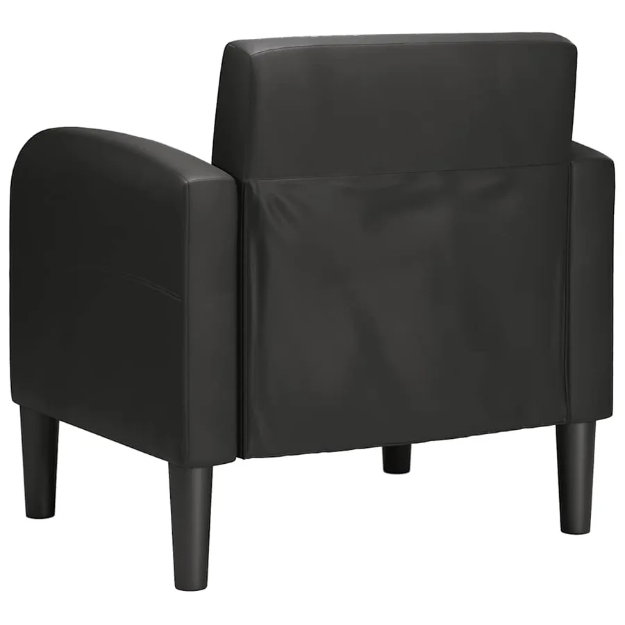 Chaise de canapé avec accoudoirs noir 54 cm similicuir - 5