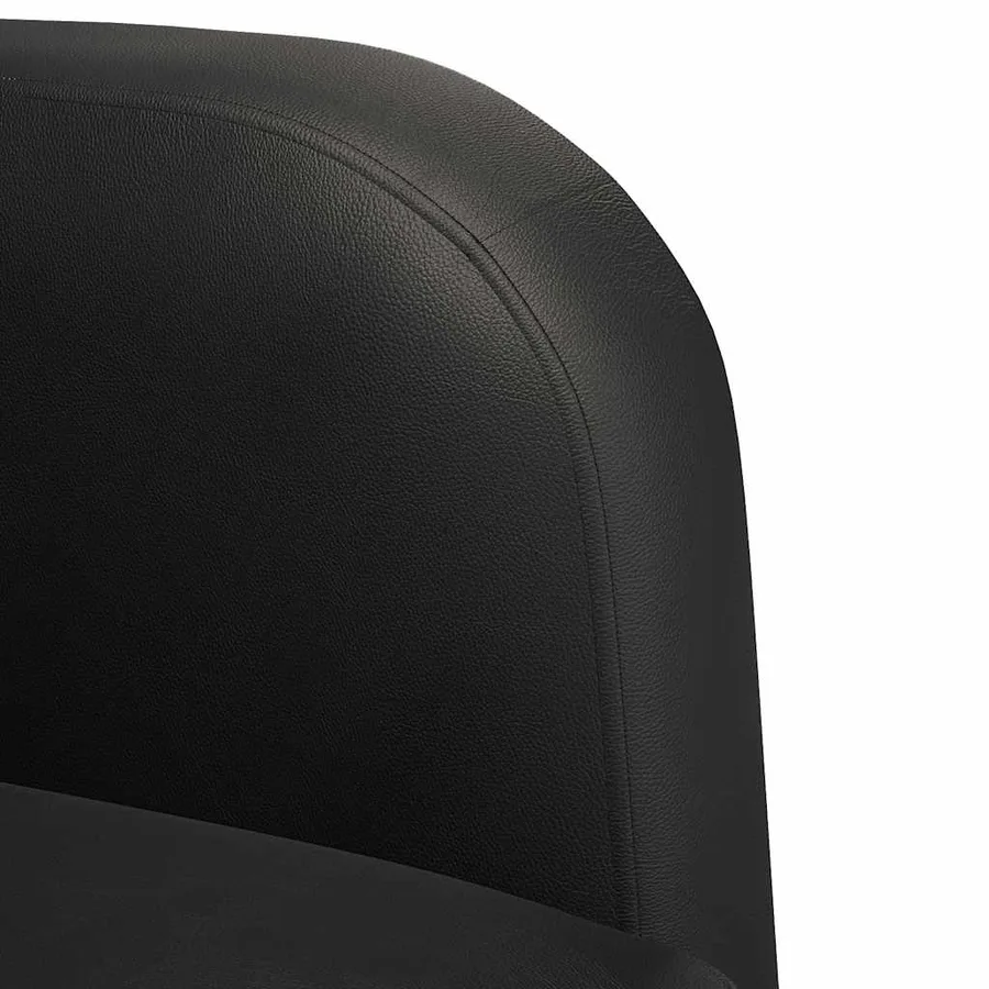 Chaise de canapé avec accoudoirs noir 54 cm similicuir - 6