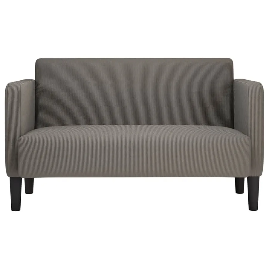 Canapé causeuse gris clair 109 cm tissu velours côtelé - 3