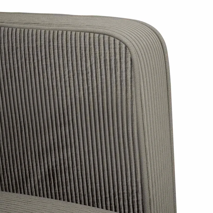 Canapé causeuse gris clair 109 cm tissu velours côtelé - 6