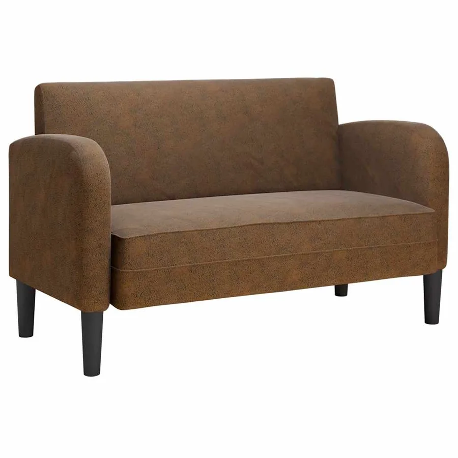 Canapé causeuse marron 110 cm similicuir - 2