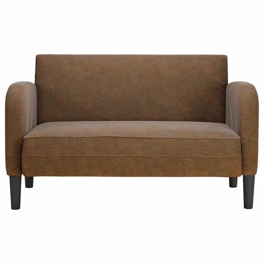 Canapé causeuse marron 110 cm similicuir - 3