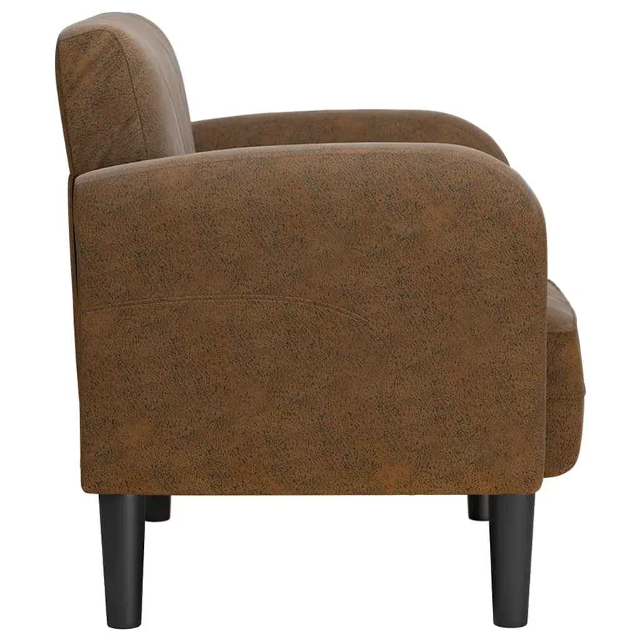 Chaise de canapé avec accoudoirs marron 54 cm similicuir - 4