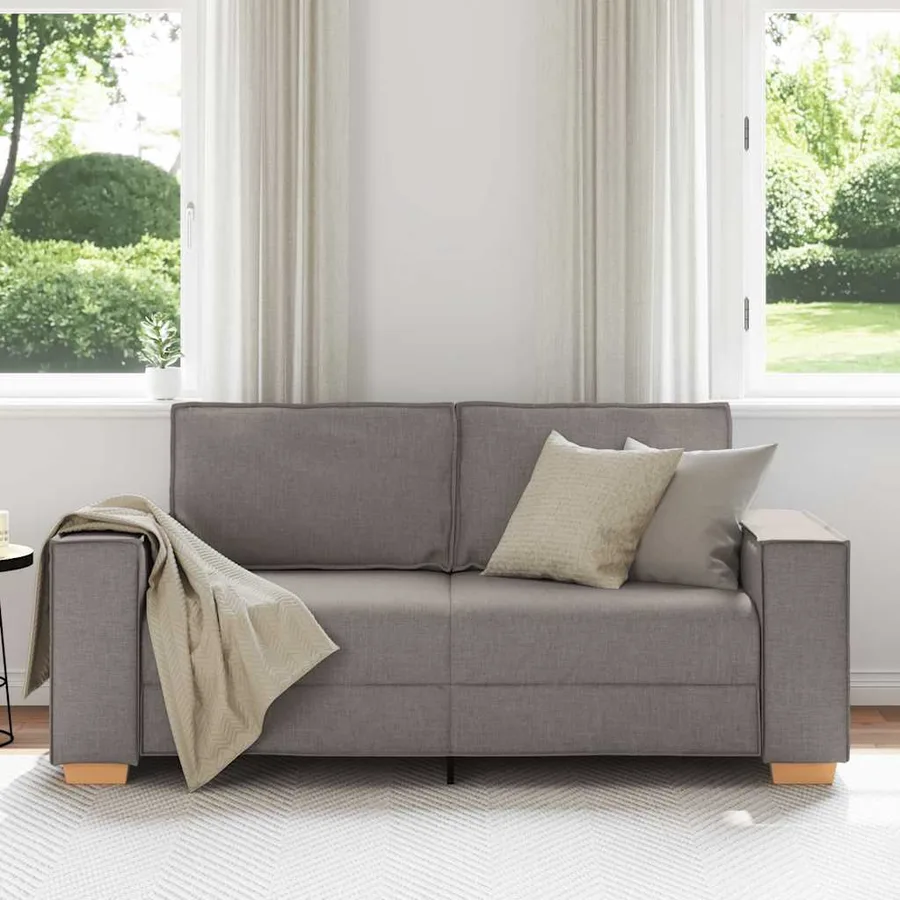 Canapé 2 places Taupe 180x78x84 cm Tissu - 3