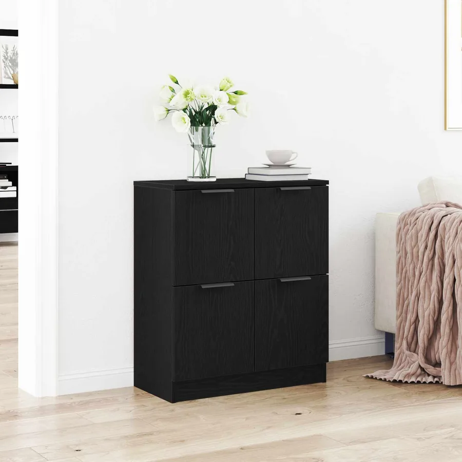 Buffet Chêne noir 60 x 30 x 70 cm Bois d'ingénierie