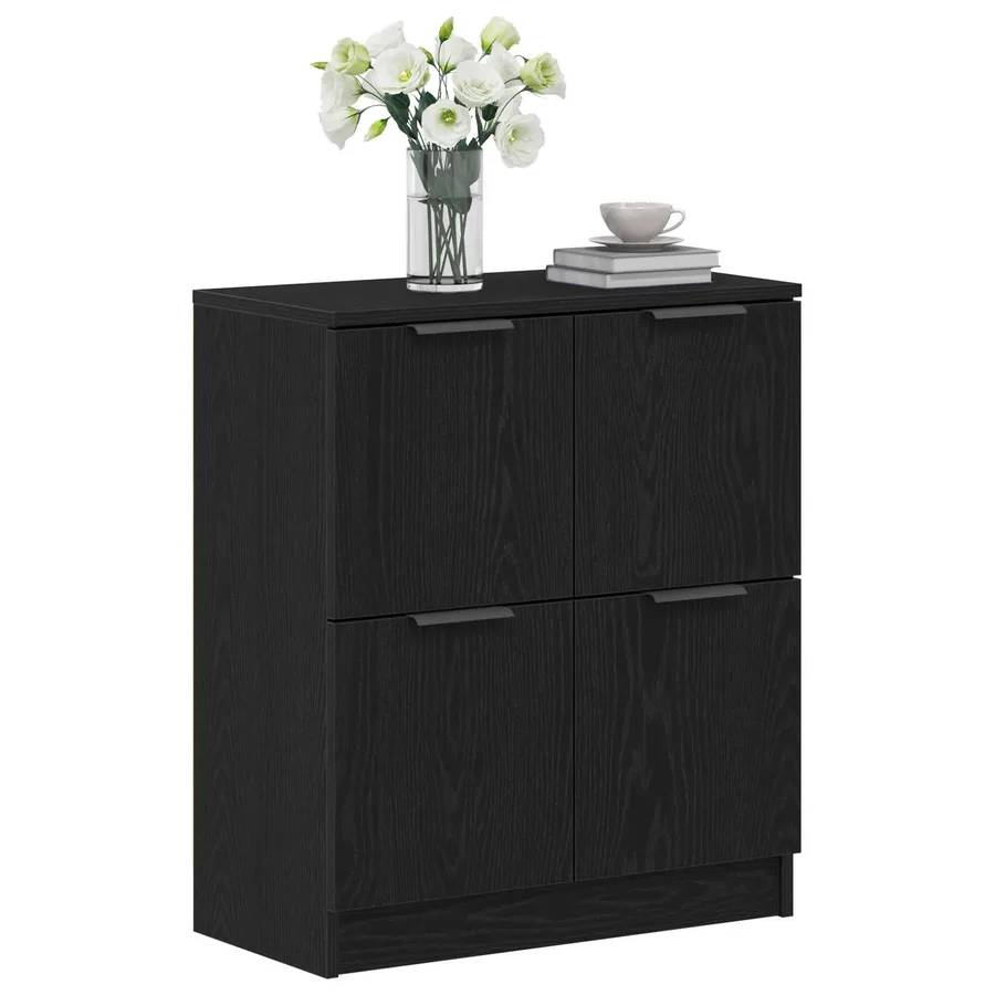 Buffet Chêne noir 60 x 30 x 70 cm Bois d'ingénierie - 3