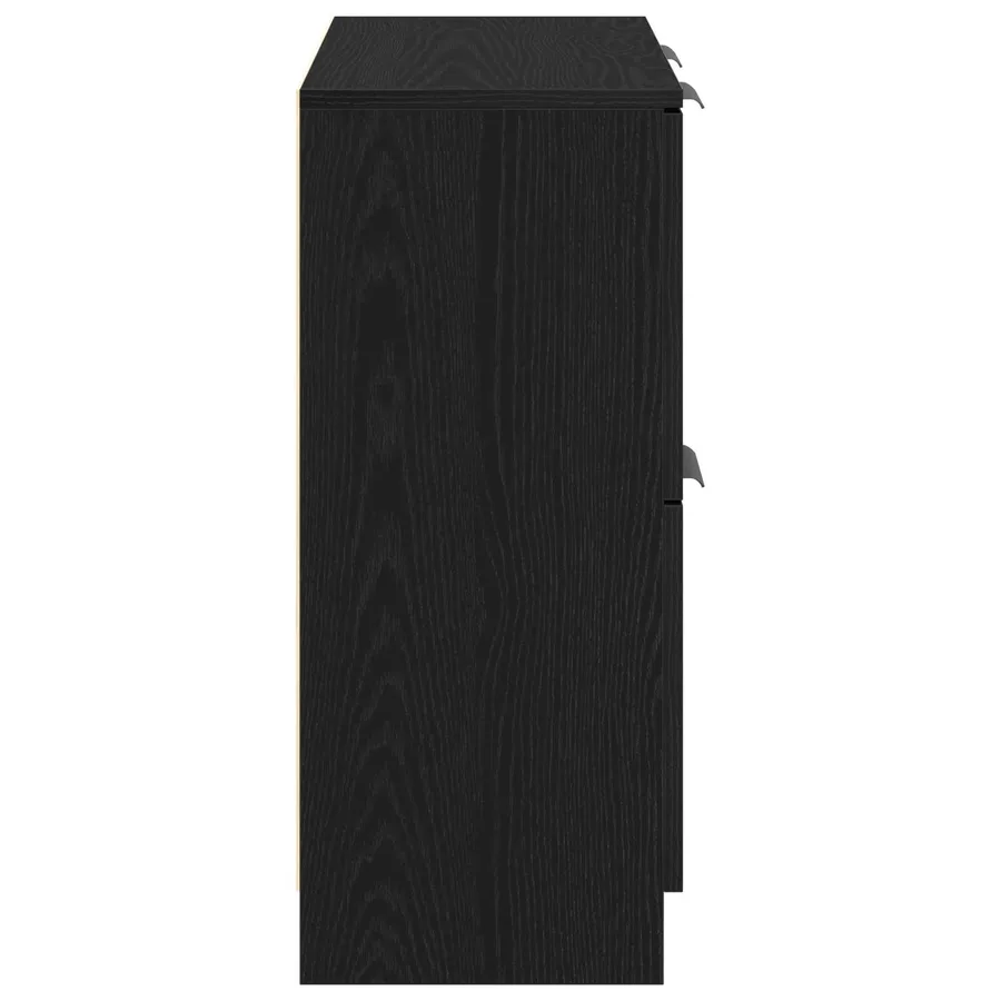 Buffet Chêne noir 60 x 30 x 70 cm Bois d'ingénierie - 7