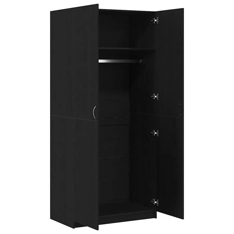 Armoire Chêne noir 90 x 52 x 200 cm Bois d'ingénierie - 5