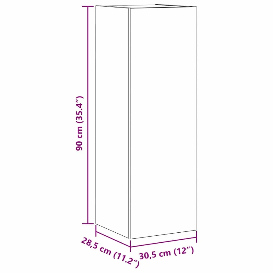 Meuble TV mural 2 pcs Chêne noir 30,5 x 28,5 x 90 cm - 14