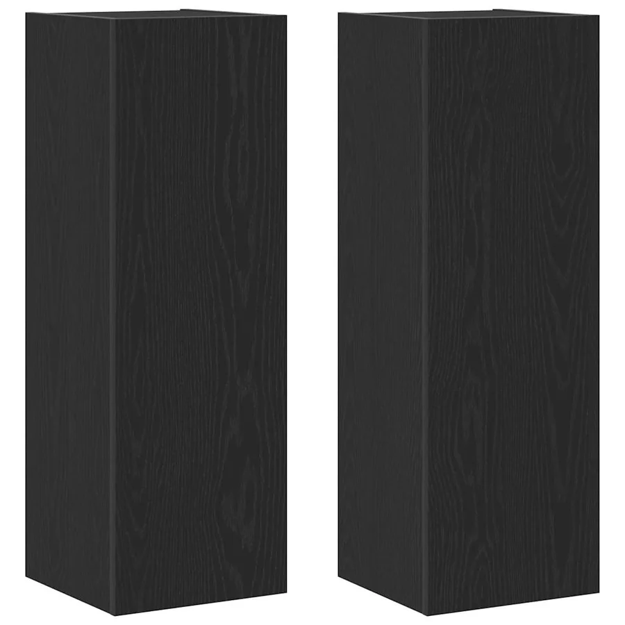 Meuble TV mural 2 pcs Chêne noir 30,5 x 28,5 x 90 cm - 2