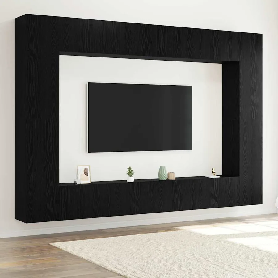 Ensemble meuble TV 8 pcs Chêne noir 100 x 30 x 30 cm