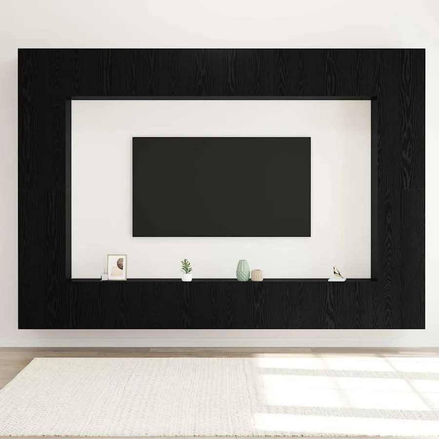 Ensemble meuble TV 8 pcs Chêne noir 100 x 30 x 30 cm - 4