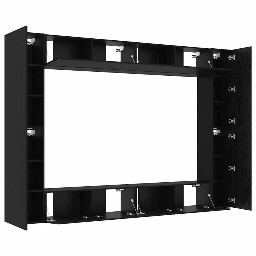 Ensemble meuble TV 8 pcs Chêne noir 100 x 30 x 30 cm - 5