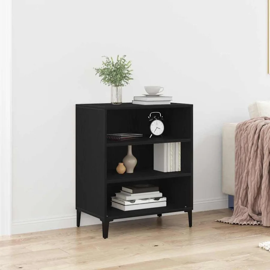 Buffet Chêne noir 57 x 35 x 70 cm Bois d'ingénierie