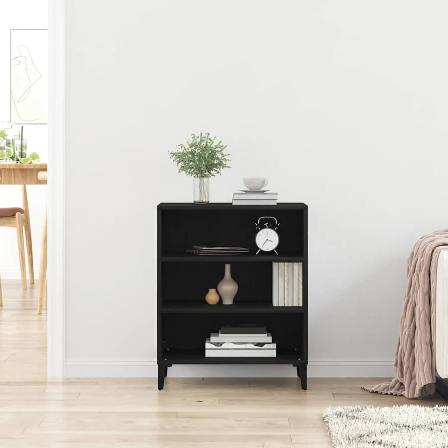 Buffet Chêne noir 57 x 35 x 70 cm Bois d'ingénierie - 4