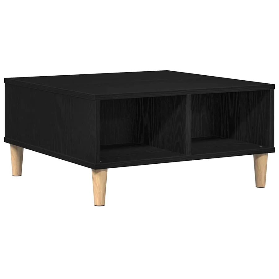 Table basse Chêne noir 60 x 60 x 30 cm Bois d'ingénierie - 2