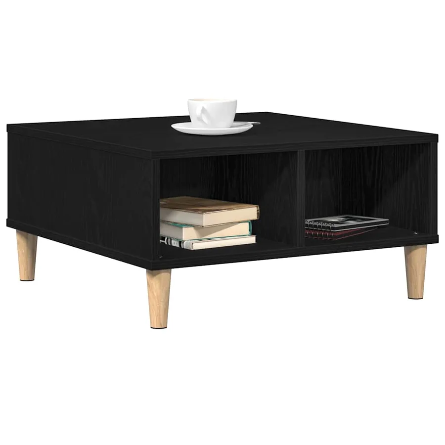 Table basse Chêne noir 60 x 60 x 30 cm Bois d'ingénierie - 3