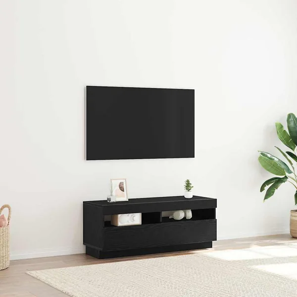 Meuble TV Chêne noir 100 x 35 x 40 cm Bois d'ingénierie