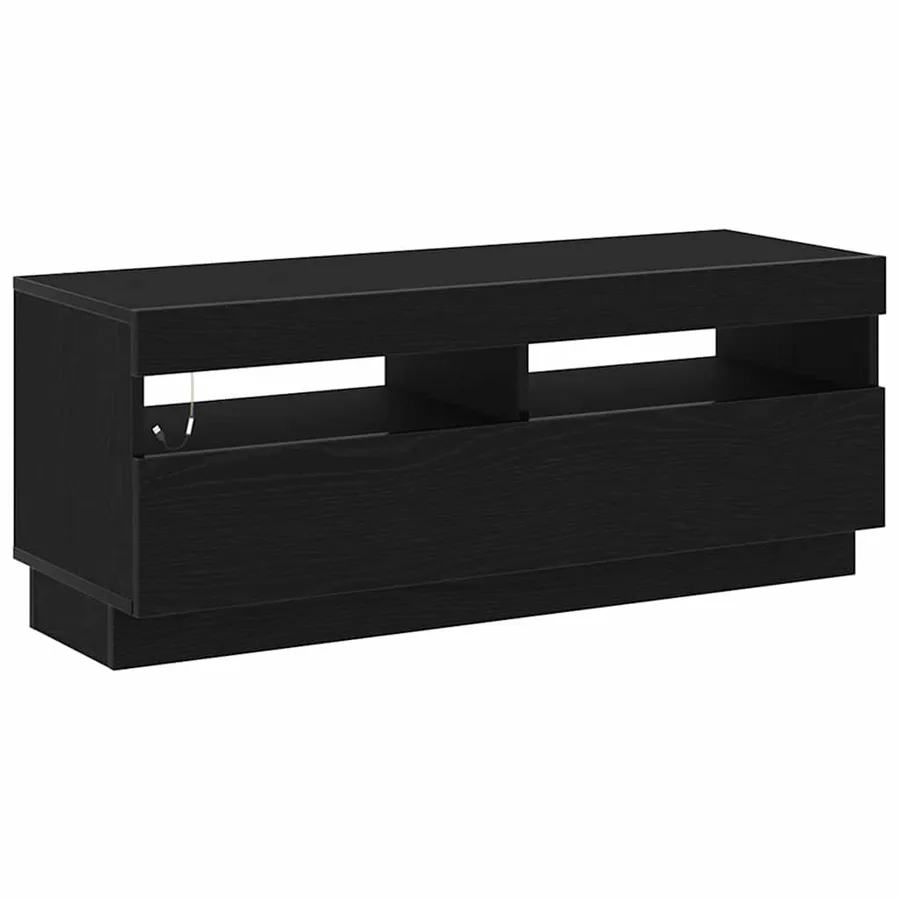 Meuble TV Chêne noir 100 x 35 x 40 cm Bois d'ingénierie - 4