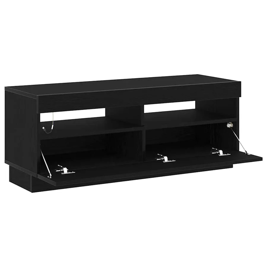 Meuble TV Chêne noir 100 x 35 x 40 cm Bois d'ingénierie - 5
