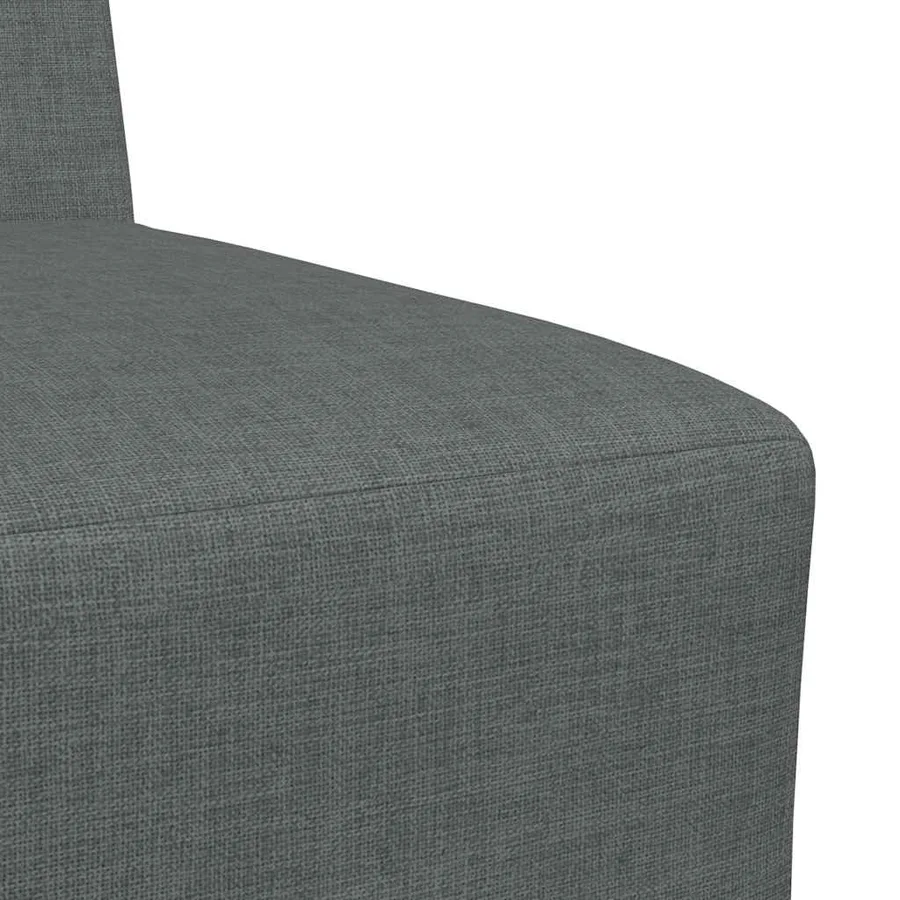 Canapé modulaire sans accoudoirs Gris foncé 55 cm Tissu - 7