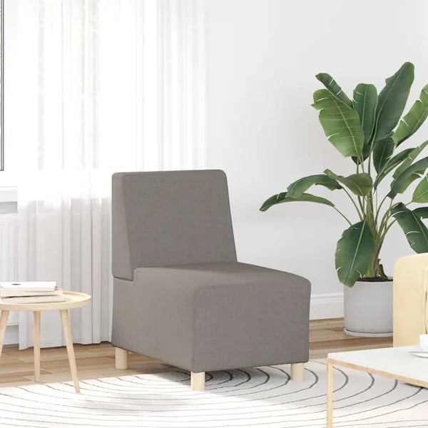 Canapé modulaire sans accoudoirs Taupe 55 cm Tissu