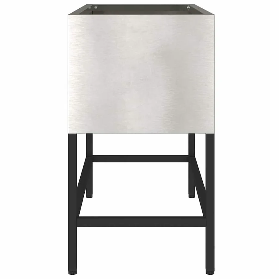 Bac de jardin surélevé Argent 60 x 26 x 45 cm Acier inoxydable - 6