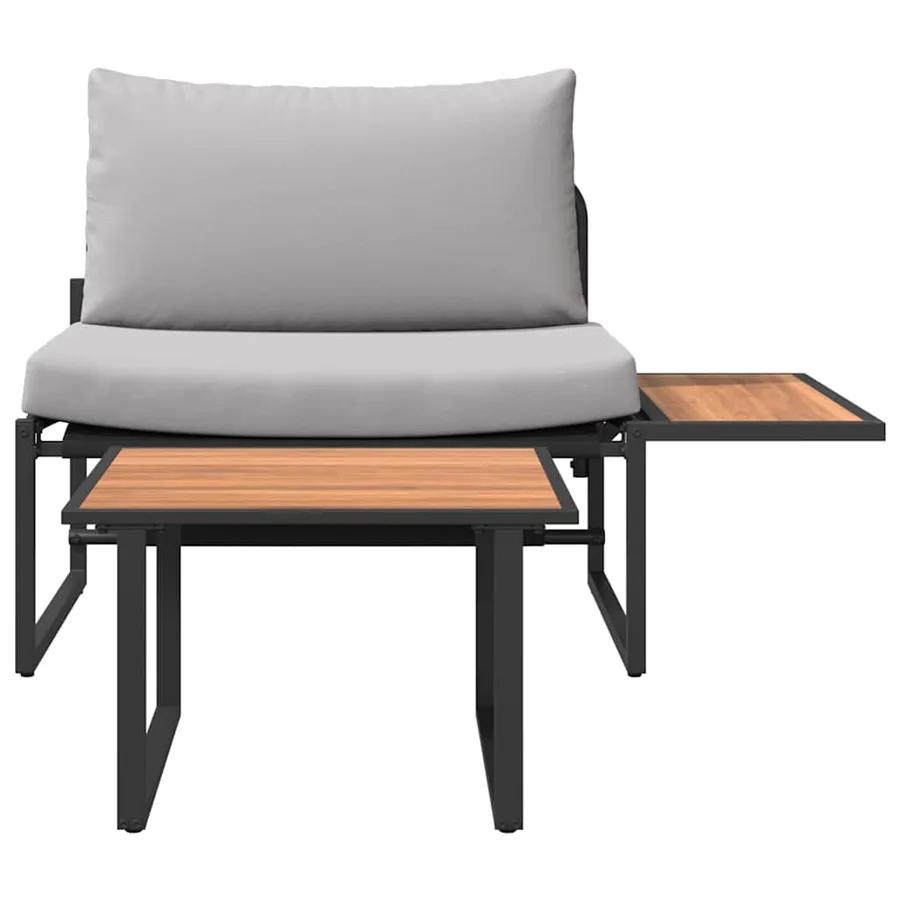 Ensemble de canapé de jardin 2 pcs Gris clair Acier - 7