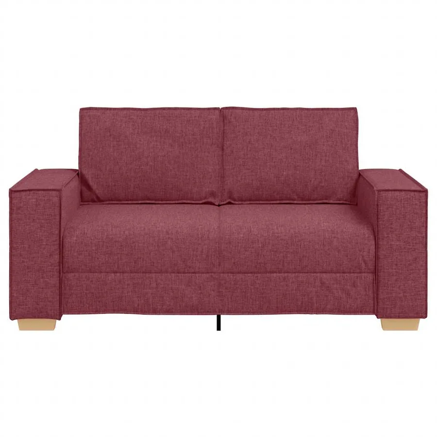 Canapé 2 places Rouge vin 160x78x84 cm Tissu - 4