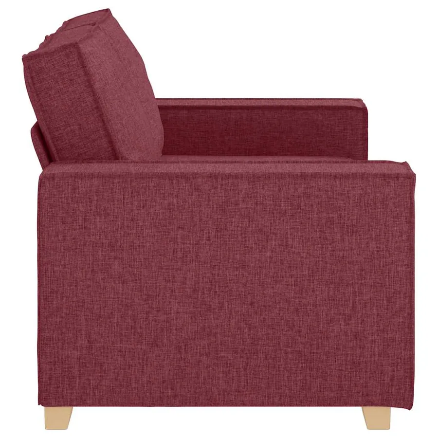 Canapé 2 places Rouge vin 160x78x84 cm Tissu - 6
