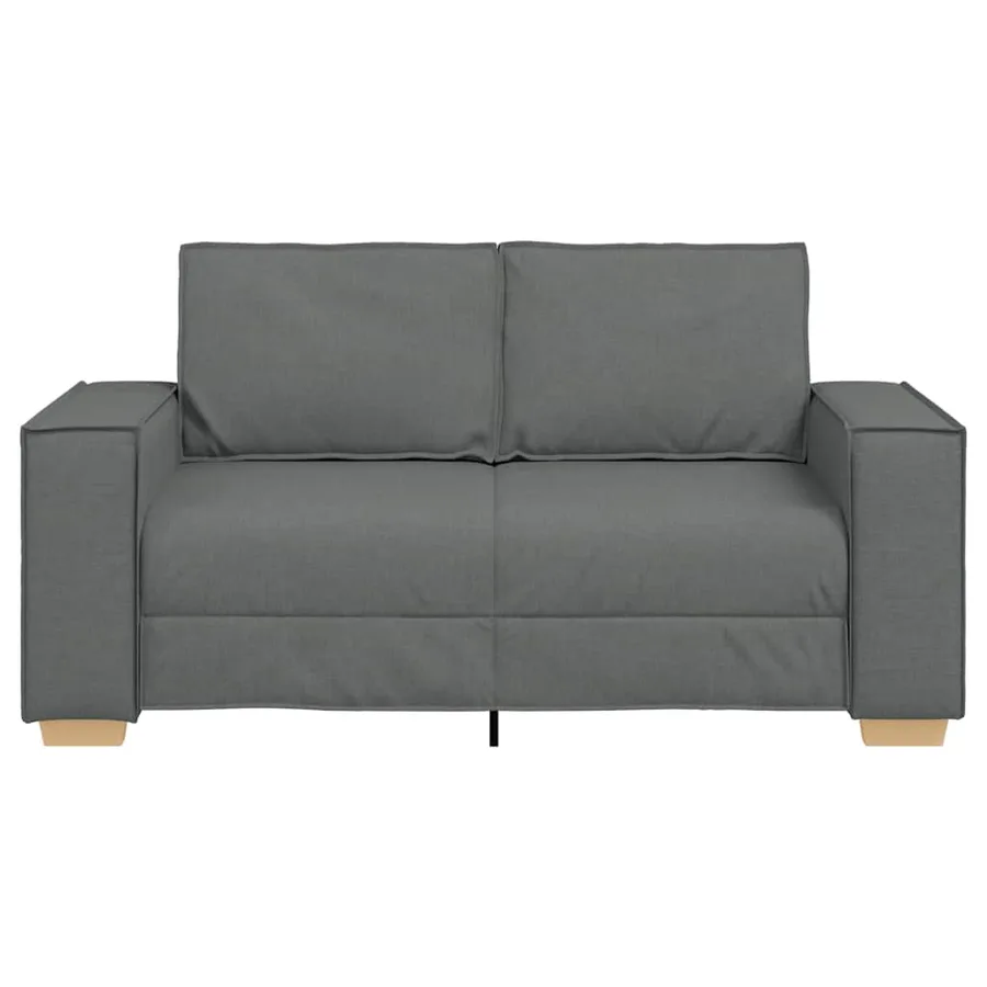 Canapé 2 places Gris foncé 160x78x84 cm Tissu - 4