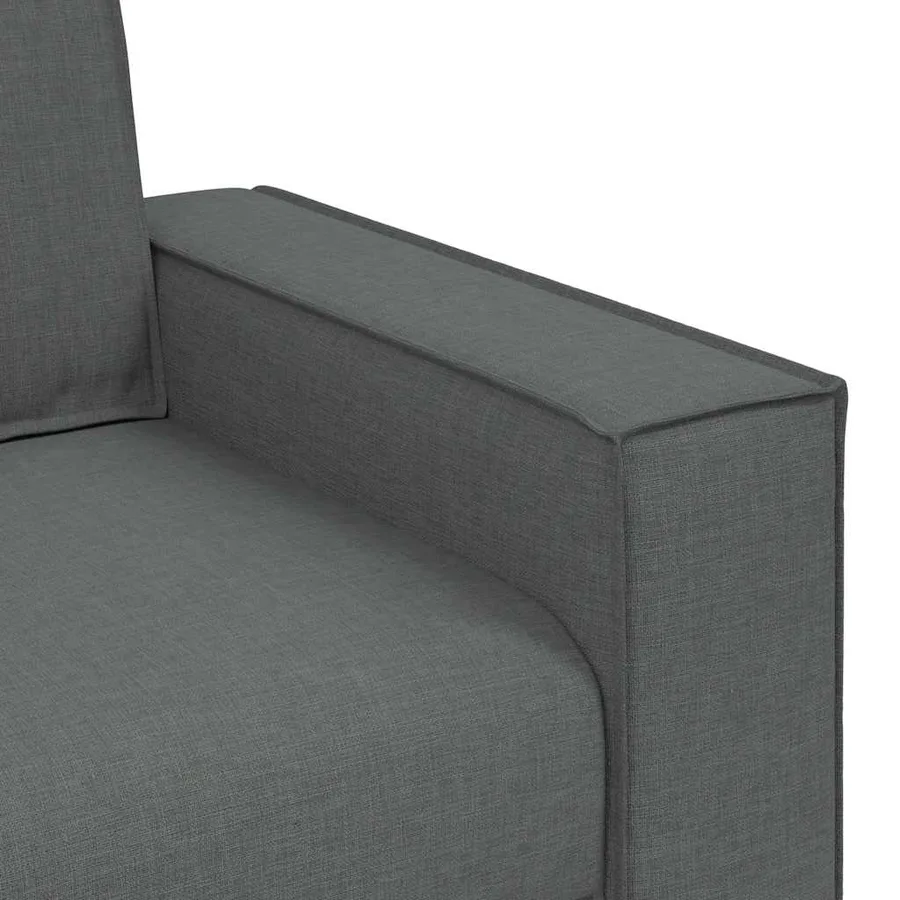 Canapé 2 places Gris foncé 160x78x84 cm Tissu - 7