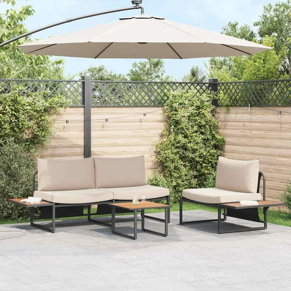 Table basse Noir et Marron 55 x 55 x 35 cm