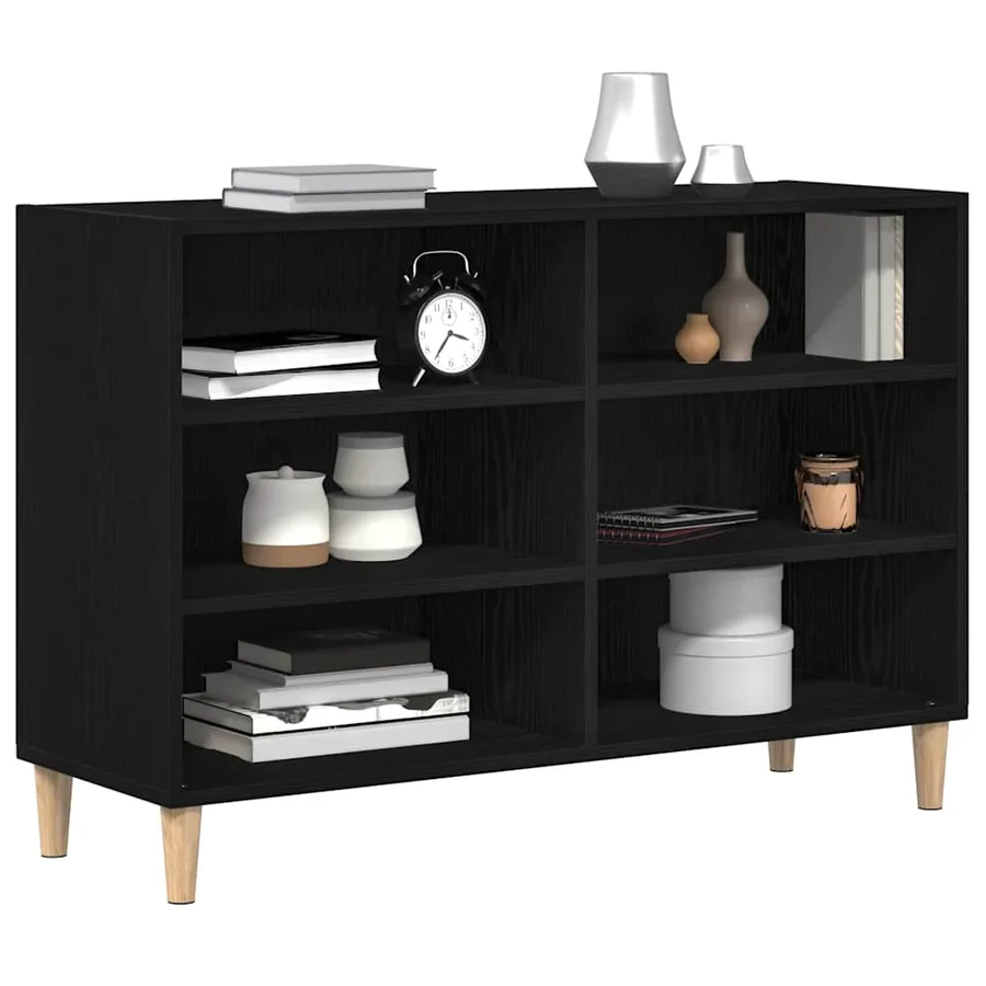 Buffet Chêne noir 103,5 x 35 x 70 cm Bois d'ingénierie - 3
