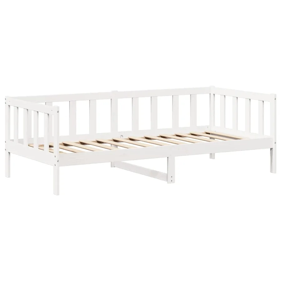 Ensemble de lit de jour et de banc et toit sans matelas blanc 80x200 cm - 7